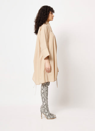 Two Point Two-Beige Straight Comfort Dress-INDIASPOPUP.COM