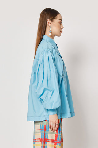 Two Point Two-Blue Kimono Style Shirt-INDIASPOPUP.COM
