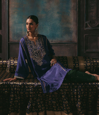 Parizad blue and green kurta and pants