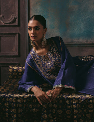 Parizad blue and green kurta and pants