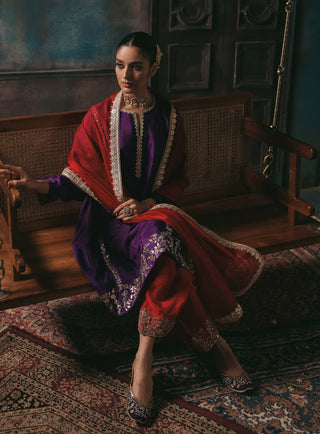 Arzoo purple kurta set