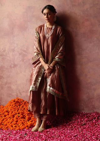 Begum Pret-Zaahra Pink Kurta Set-INDIASPOPUP.COM