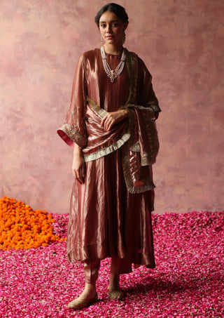 Begum Pret-Zaahra Pink Kurta Set-INDIASPOPUP.COM