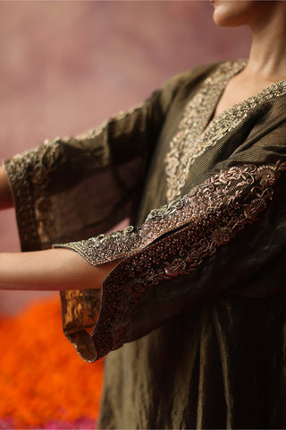 Begum Pret-Heer Olive Phiran Set-INDIASPOPUP.COM