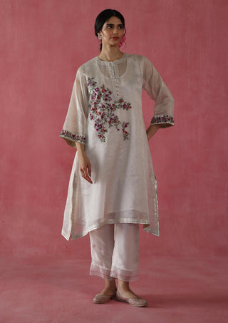Phirni Ivory Kurta Set by Begum Pret available on Indiaspopup.com