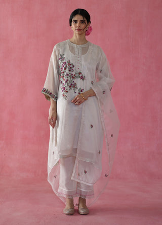 Phirni Ivory Kurta Set by Begum Pret available on Indiaspopup.com