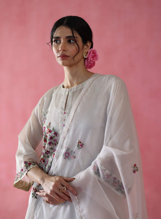 Phirni Ivory Kurta Set by Begum Pret available on Indiaspopup.com