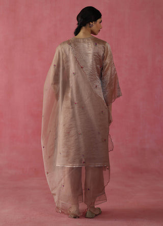 Shakkar Beige Kurta Set by Begum Pret available on Indiaspopup.com