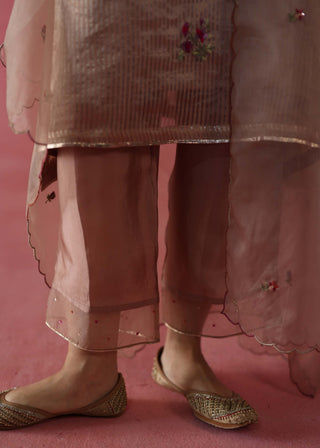 Shakkar Beige Kurta Set by Begum Pret available on Indiaspopup.com