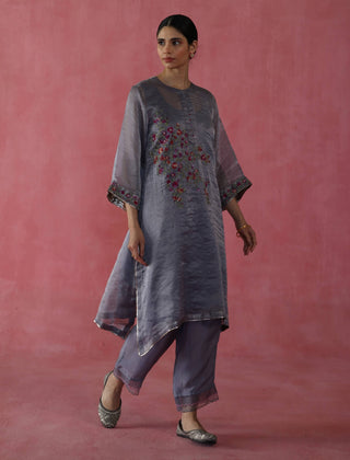 Phirni Gray Kurta Set by Begum Pret available on Indiaspopup.com