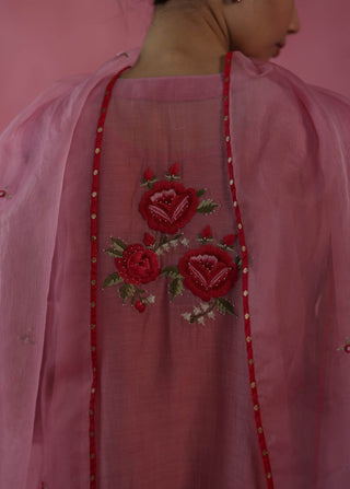 Kulfi Pink Kurta Set by Begum Pret available on Indiaspopup.com