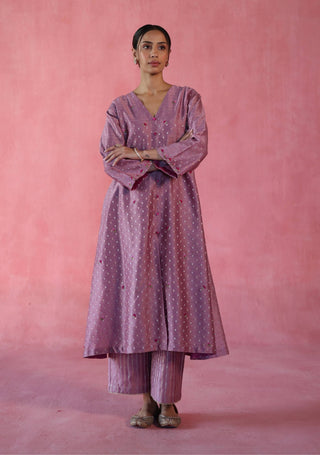 Zaafran Plum Kurta Set by Begum Pret available on Indiaspopup.com