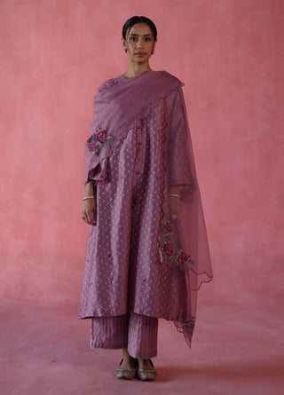 Zaafran Plum Kurta Set by Begum Pret available on Indiaspopup.com