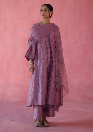 Zaafran Plum Kurta Set by Begum Pret available on Indiaspopup.com