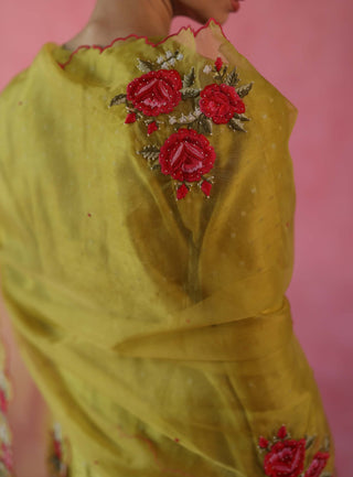 Zaafran Yellow Kurta Set by Begum Pret available on Indiaspopup.com