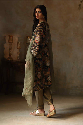 Begum Pret-Ikai Black Kurta Set-INDIASPOPUP.COM