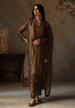 Begum Pret-Ayat Gold Kurta Set-INDIASPOPUP.COM