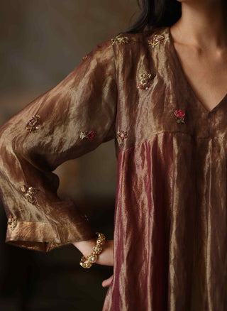 Begum Pret-Saanjh Zari Kurta Set-INDIASPOPUP.COM