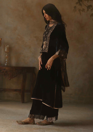 Begum Pret-Faiz Blue Kurta Set-INDIASPOPUP.COM