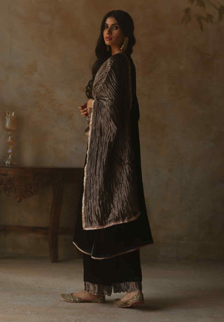 Begum Pret-Faiz Blue Kurta Set-INDIASPOPUP.COM