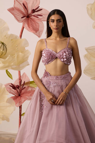 Bellflower Lavender Lehenga Set by Roqa available on Indiaspopup.com