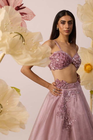 Bellflower Lavender Lehenga Set by Roqa available on Indiaspopup.com