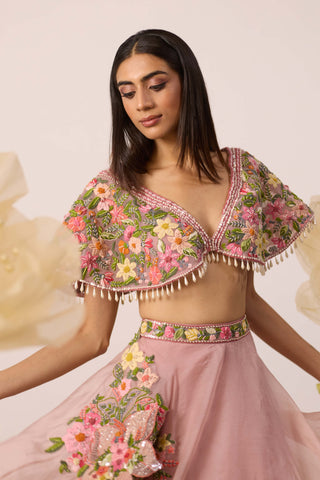 Buttercup Pink Lehenga Set by Roqa available on Indiaspopup.com