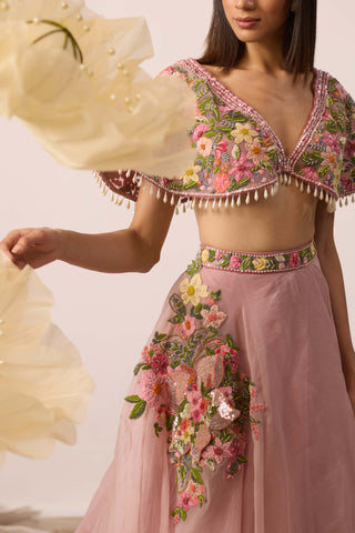 Buttercup Pink Lehenga Set by Roqa available on Indiaspopup.com
