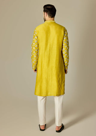Yellow mirror kurta and pants