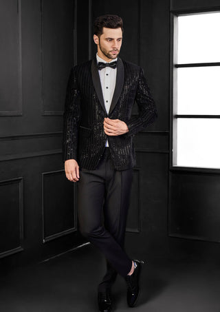 Black katdana tuxedo and pants