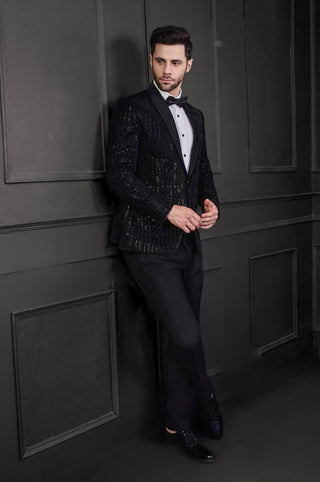 Black katdana tuxedo and pants