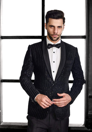Black katdana tuxedo and pants