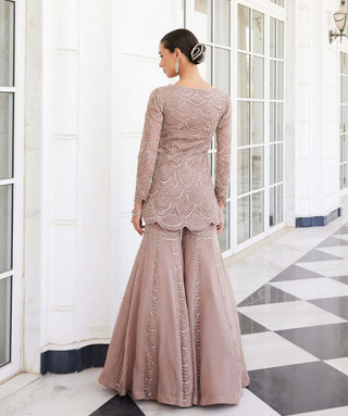 Charu & Vasundhara-Shuha Pink Embellished Sharara And Kurta-INDIASPOPUP.COM