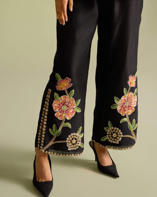 Black Mosaic Layered Shirt And Pants by Chandrima available on Indiaspopup.com