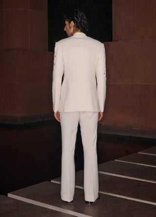 Moondust off-white bandhgala and pants