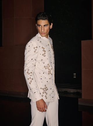 Moondust off-white bandhgala and pants