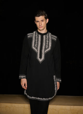 Slate black kurta and pants