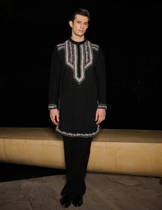 Slate black kurta and pants