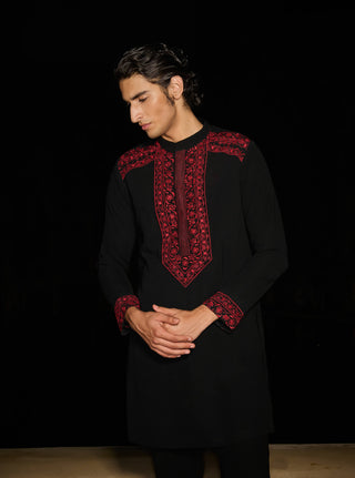 Ruby glint black kurta and pants