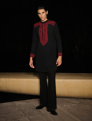 Ruby glint black kurta and pants