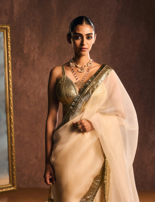 Alina ivory sari