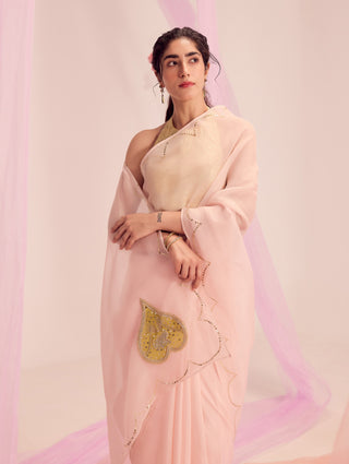 Hridaya pink sari