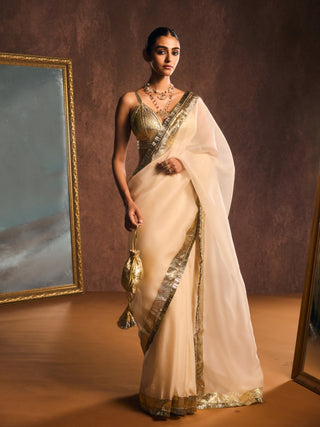Alina ivory sari