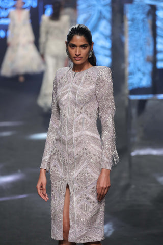 Ritika Mirchandani-Solana Metallic Lavender Dress-INDIASPOPUP.COM