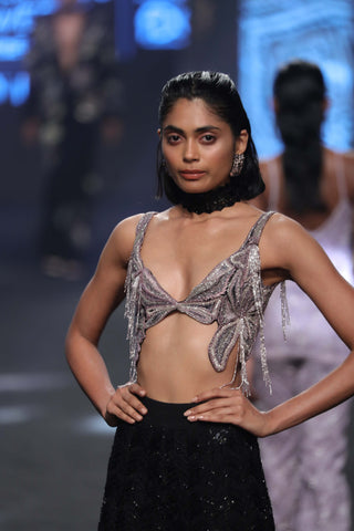 Ritika Mirchandani-Mari Black Bustier And Sharara-INDIASPOPUP.COM