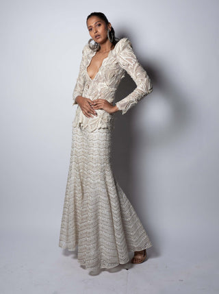 Ritika Mirchandani-Siriy Ivory Cutwork Kurta And Sharara-INDIASPOPUP.COM
