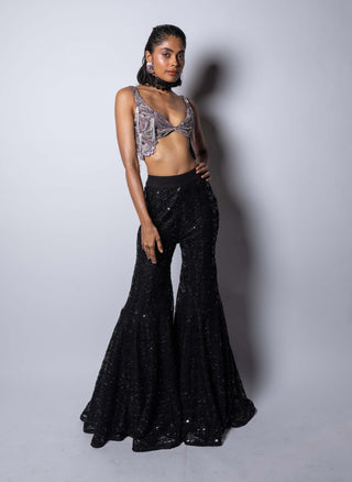 Ritika Mirchandani-Mari Black Bustier And Sharara-INDIASPOPUP.COM