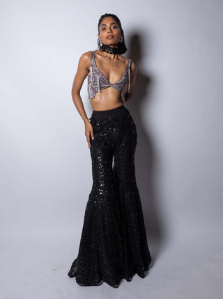 Ritika Mirchandani-Mari Black Bustier And Sharara-INDIASPOPUP.COM