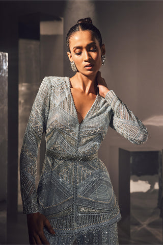 Ritika Mirchandani-Elif Ice Blue Sharara Set-INDIASPOPUP.COM