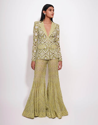 Solette arctic lime blazer and sharara
